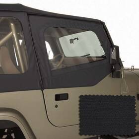 13716.35 Rugged Ridge Door Skins Black Diamond For 88-95 Jeep Wrangler Yj 30 Mil Window