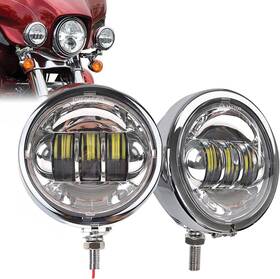 Sk-lcl-2 Sktyants 4.5 Inch Led Passing Light Motorcycle Fog Lights With Chrome