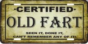 Lp-1922 Smart Blonde Certified Old Fart Metal License Plate