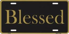 Lp-248 Smart Blonde Blessed Metal License Plate