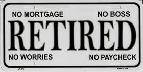 Lp-276 Smart Blonde Retired No Mortgage Boss Metal License Plate