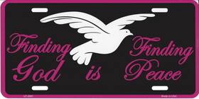Lp-2891 Smart Blonde Finding God Is Peace License Plate -