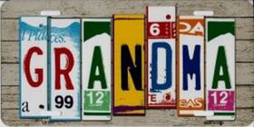 Lp-7911 Smart Blonde Grandma Cut Style Metal License Plate