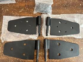 7641 Smittybilt 1987-2006 Wrangler Yj Tj Lj Door Hinges With Hardware Kit In Black Used
