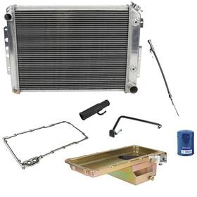 9100272 Speedway Motors 1967-69 Camaro Ls Swap Radiator Kit With Low Profile Oil Pan