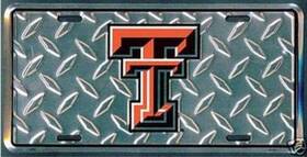 Lp2721 Sports Addicts Texas Tech Red Raiders Diamond License Plate
