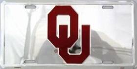 Sup50074 Sports Addicts Oklahoma Sooners Chrome License Plate