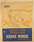 140-71 St Chevrolet Chevy Van Sportvan Series Original Shop Service Manual
