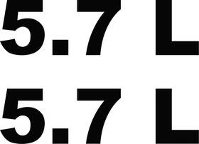 1051057b Stencils & Stripes Black 5.7l Custom Engine Callout Decals