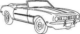 80093 Stencils & Stripes 68 Super Sport Front Fender Stripe Lh White