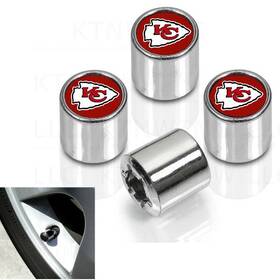 Stockdale 614934333785 Kansas City Chiefs Chrome Valve Stem Caps
