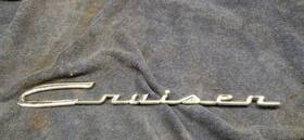 1360494w Studebaker 1964-66 Cruisers Front Fender Chrome Script Badge