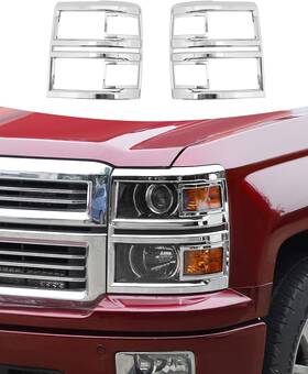 Sum-20252 Summleaf For Chevy Silverado 2014-2018 Front Headlight Bezels