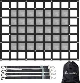 L02lx16tcn-4 Surmount Way Surmountway Heavy Duty Cargo Net With Mesh 72 Inch X 57 Black