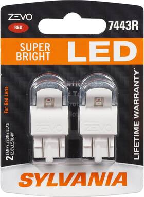 7443rled.bp2 Sylvania - 7443 T20 Zevo Led Red Bulb Bright Ideal For Stop