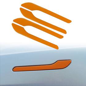 203008 Tesheer For Tesla Door Handle Sticker Anti Scratch Medium Orange