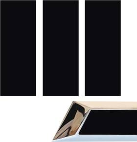 Tomall 791107008845 3pcs Vinyl Bowtie Logo Wrap Stickers For Chevy 11.8 Inch X 4 Glossy Black
