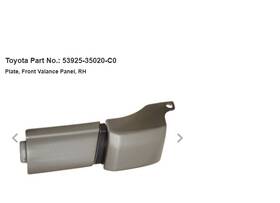 53925-35020-c0 Toyota Plate Front Valance Panel Rh 1999-2002 4runner