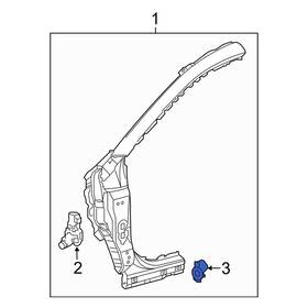 538210r040 Toyota Oe For Rav4 2019-2024 Lower Body A-pillar Bracket