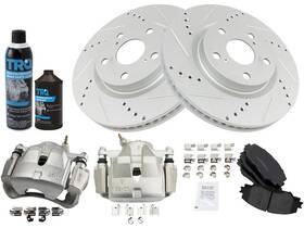 81441bfkw Trq For 2011 Toyota Rav4 Brake Pad Rotor And Caliper Set Front 2.5l 4 Cyl