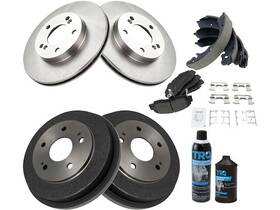 Vc936rt Trq Front And Rear Brake Pad Rotor Shoe Drum Kit For 1997-2001 Honda Crv