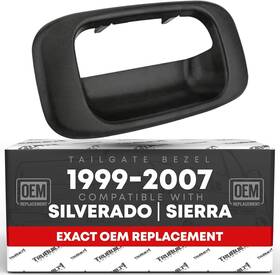 Trubuilt1 Automotive 15228539 Tailgate Handle Bezel Trim - Compatible With Black
