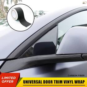 Us85-cd-cf Us85 65ft 3 Inch Carbon Fiber Vinyl Wrap Roll Sheet Film For Door Trim Tint Chrome Delete