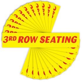 Versa-tags 613165890692 #rd Row Seating Windshield Stickers 12 Pack 3rd Seat