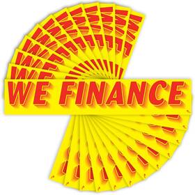 Versa-tags 613165891347 We Finance Windshield Stickers 12 Pack 14.5 Inches