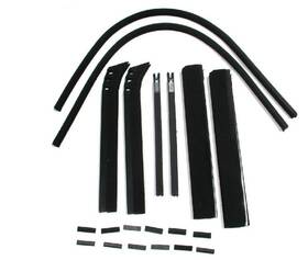 50-45983-puass Vintique Ford Pickup Truck Window Channel Kit With Door Bumpers And Stainless Bead 1935-1937