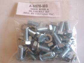 A-6676-mb Vintique Ford Model A Oil Pan Mounting Bolt Set 1928-1931