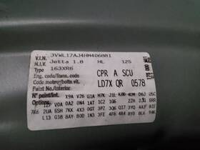 198-60453r Volkswagen Passenger Right Center Pillar Fits 15-18 Jetta 3228879