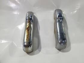 199.vw1b67 Volkswagen 1967 Beetle Oem Bumper Guards Early Stock
