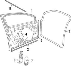 5h6-868-691 Volkswagen Genuine Door Shell Insulator