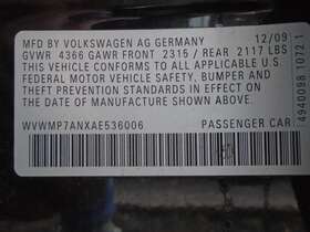 627-50195 Volkswagen Wash Reservoir Without Headlamp Washers Fits 09-12 Cc