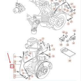 8k0972251c Volkswagen Audi A4 B8 Front Left Speed Sensor Wiring Harness