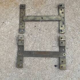 9154456 Volvo 240 Front And Rear License Plate Brackets With Good Threads Original 740 940