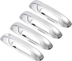 21081700 X Autohaux 4pcs Chrome Plated Abs Exterior Side Door Handle Cover Silver Tone