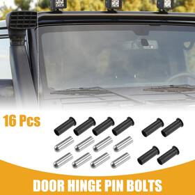 X Autohaux 786527219025 16 Pcs Door Pin Guides And Hinge Liners Kit For Jeep Wrangler 2007-2021