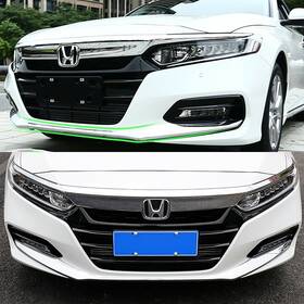 Ks26 Xotic Tech Front Bumper Lip Chin Stripe Cover Trim Chrome For Honda Accord Sedan 10th Gen