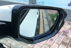 Kt136 Xotic Tech 2pcs/set Side Mirror Rearview Eyebrow Frame Cover Decor For Honda Civic 2016-19