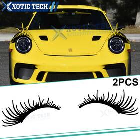 St197 Xotic Tech 2x Die-cut Durable Kk Vinyl Eyelashes Decal Decoration Sticker For Car Headlight