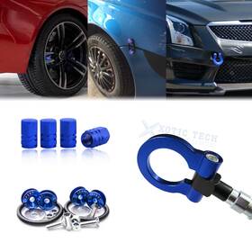 Th157twb Xotic Tech #th157twb #tv02b #th64b Blue Tow Hook Tire Valve Stem Caps Quick Release Fasteners For Mazda Cx-5 2013