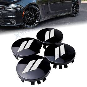 Th355r Xotic Tech #th355r 4pcs 63mm 2.5-inch Silver // Slash Rim Center Cap Cover Replacements For Dodge