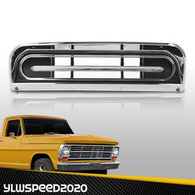 V-02itm12g1asl Ylwspeed20 Fit For 1967 - 1972 Ford Truck F100 F250 Chrome With Silver And Black Dash Bezel New