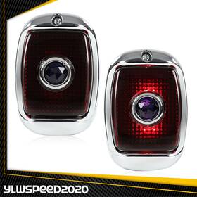 V-02rla4505brd Ylwspeed20 Rear Black Blue Dot Tail Lights Lamps Right Left Fit For 1940-53 Chevy Gmc Truck