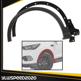 V-02rsa1280bdm-f Ylwspeed20 Pair Front Fender Flares Wheel Well Arch Molding Fit For 2013-2017 Ford Escape