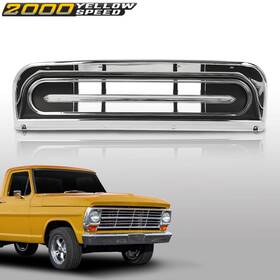 Ylw209703 Ylwspeed2000 Fit For 1967-1972 Ford Truck F100 F250 Chrome With Silver And Black Dash Bezel New