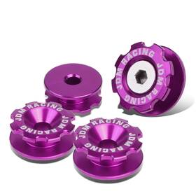 Zpd-bqrztl9037pp Zpeedstarz 4pc 24x11mm Front Rear Jdm Quick Release Fastener Bumper/trunk Hatch Kit Purple