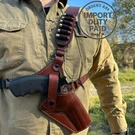 Leather Chest Holster For Ruger Redhawk Revolvers With Bullet Loops. Fixed Price $119.99.